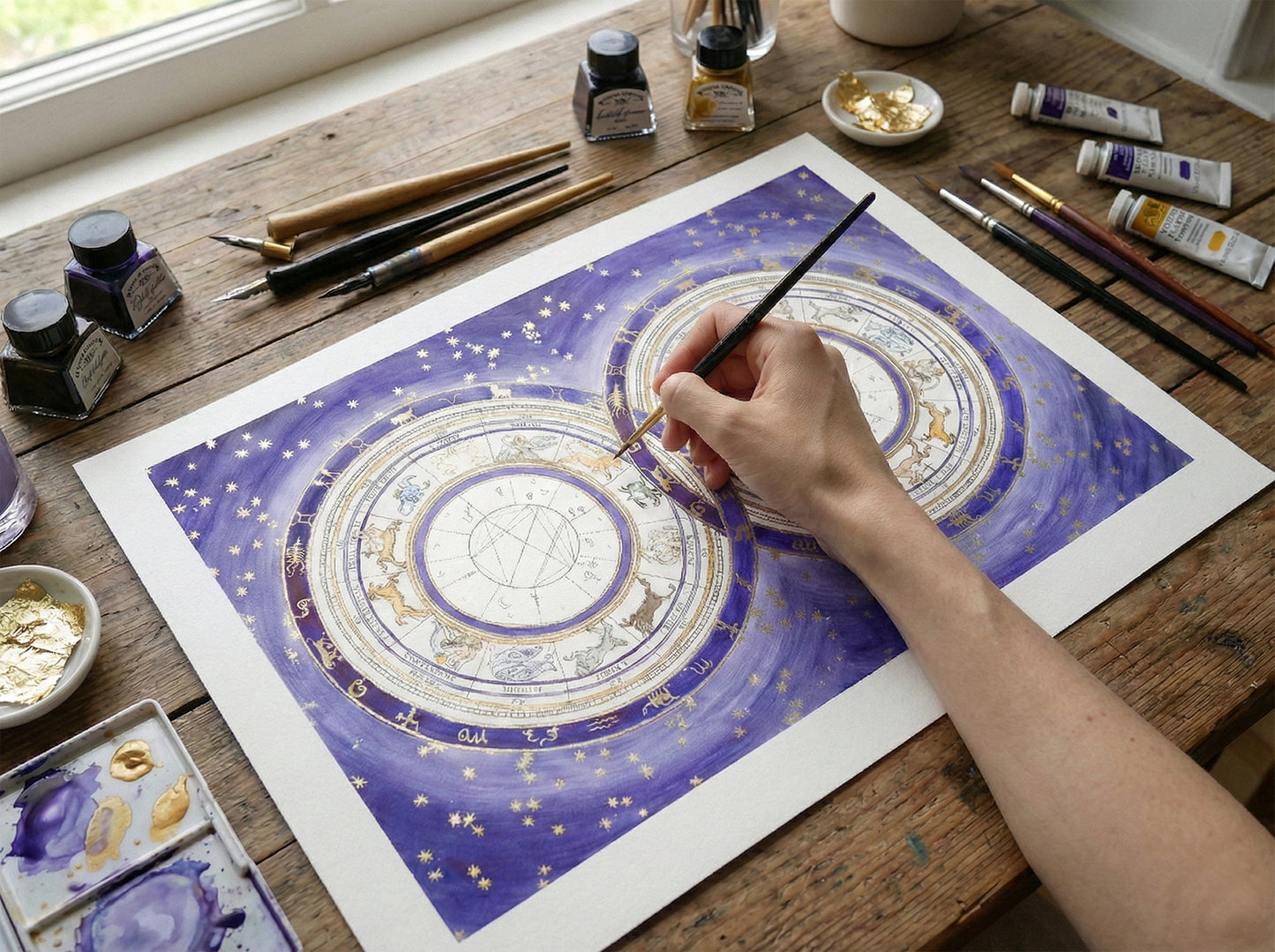 Original Violet, Custom Astrological Wedding Chart