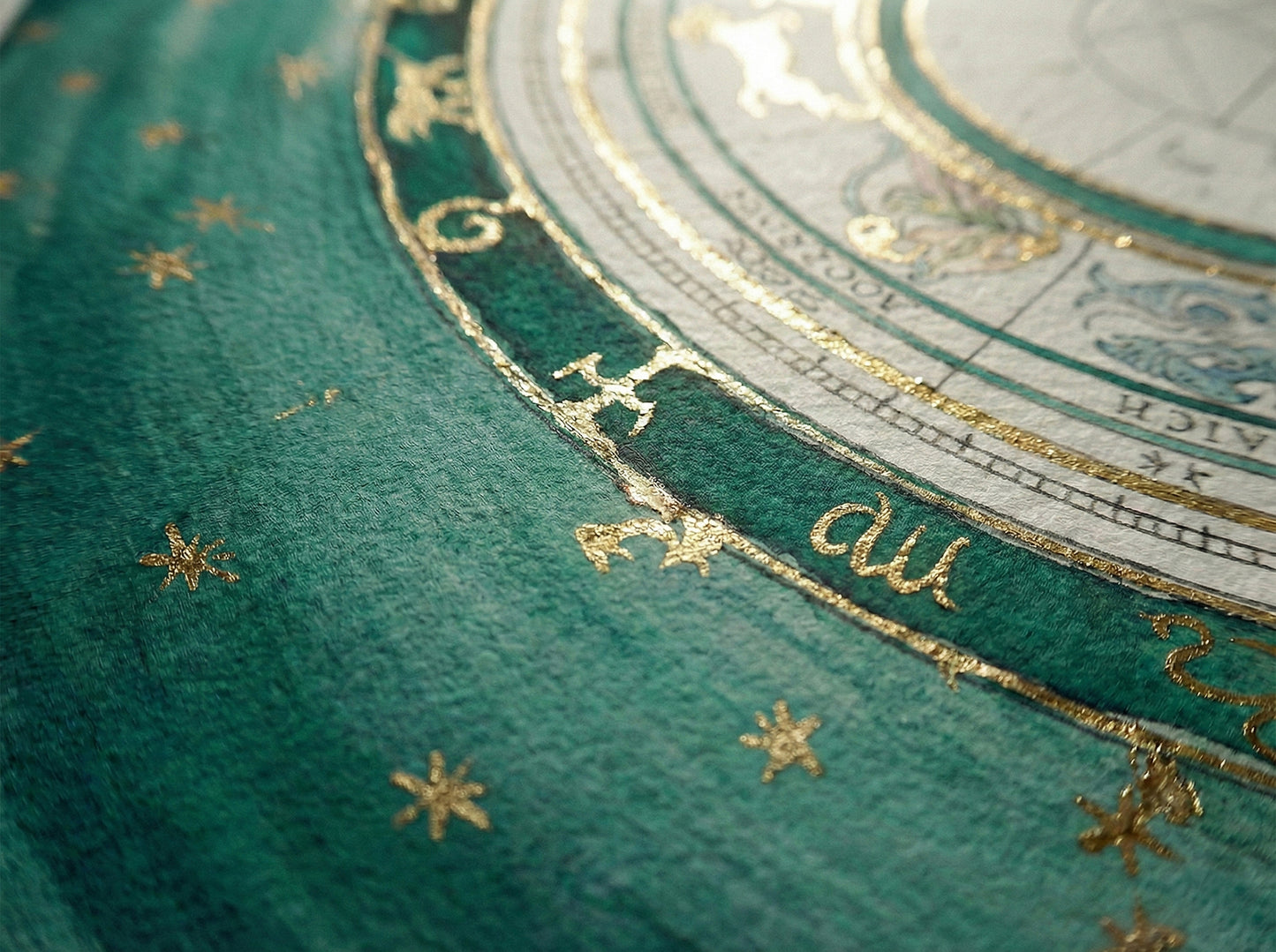 Original Emerald Green, Custom Astrological Wedding Chart