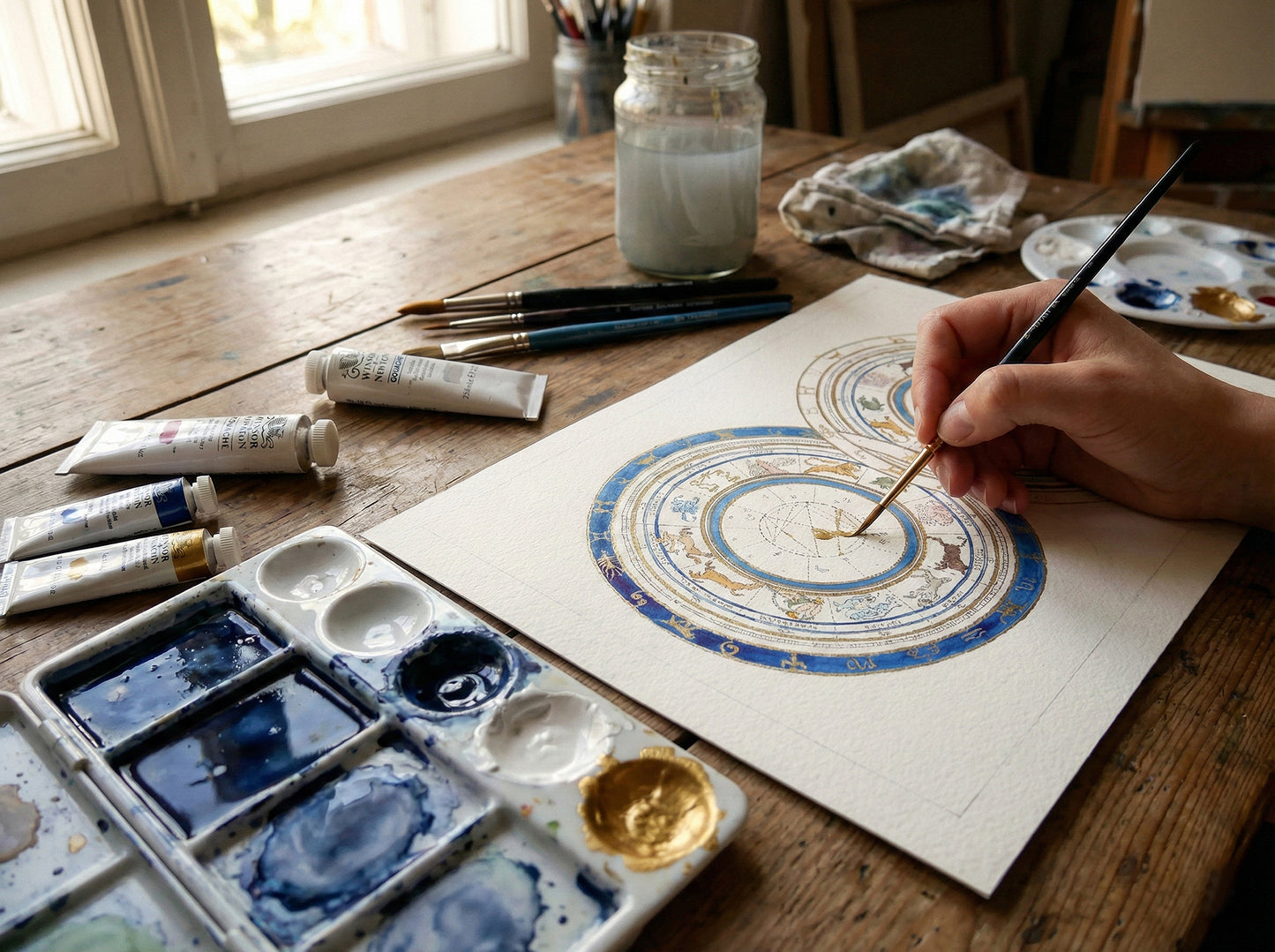 Original Dusk Blue, Custom Astrological Wedding Chart