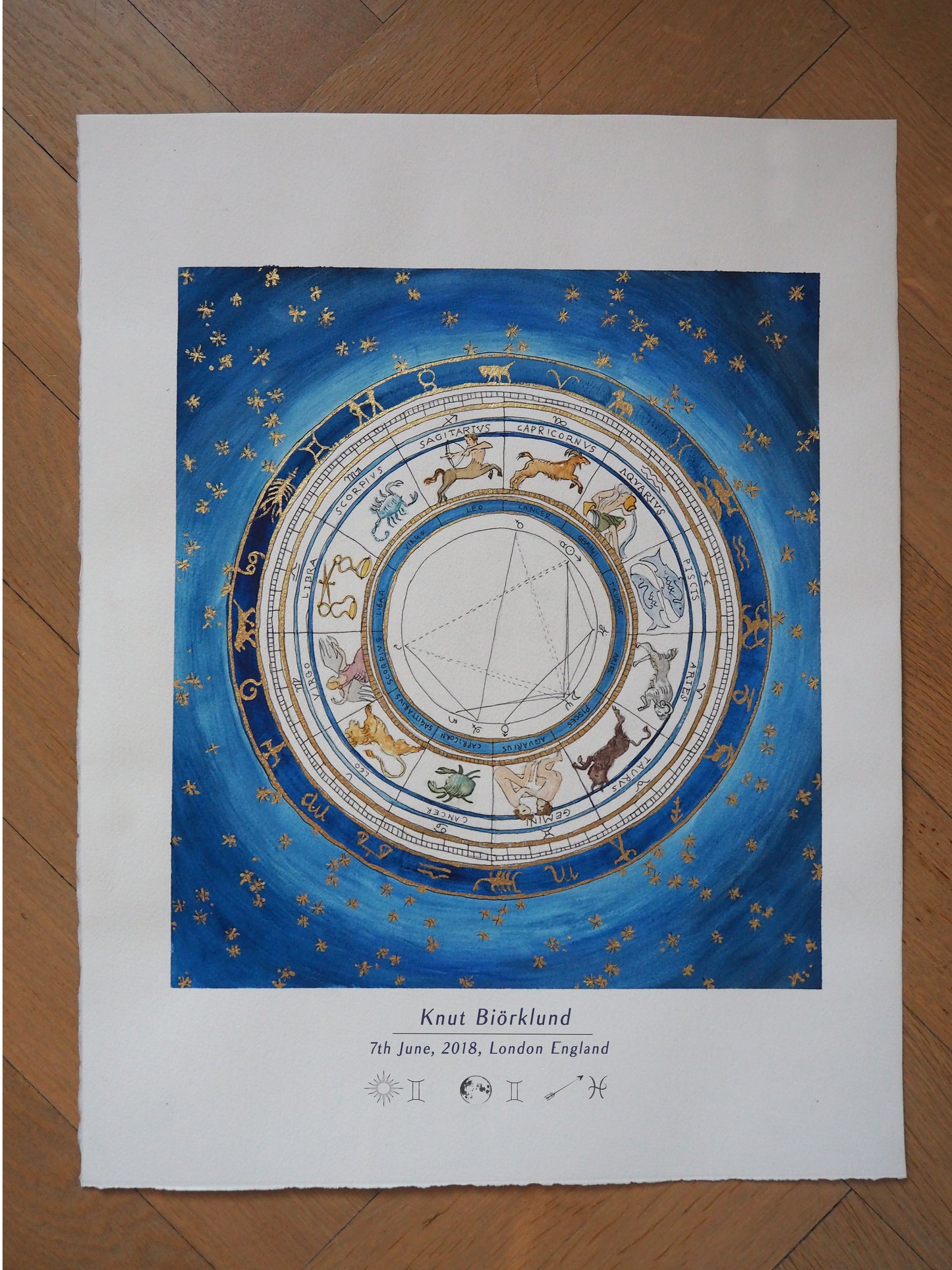 Midnight Blue: Custom Astrological Birth Chart