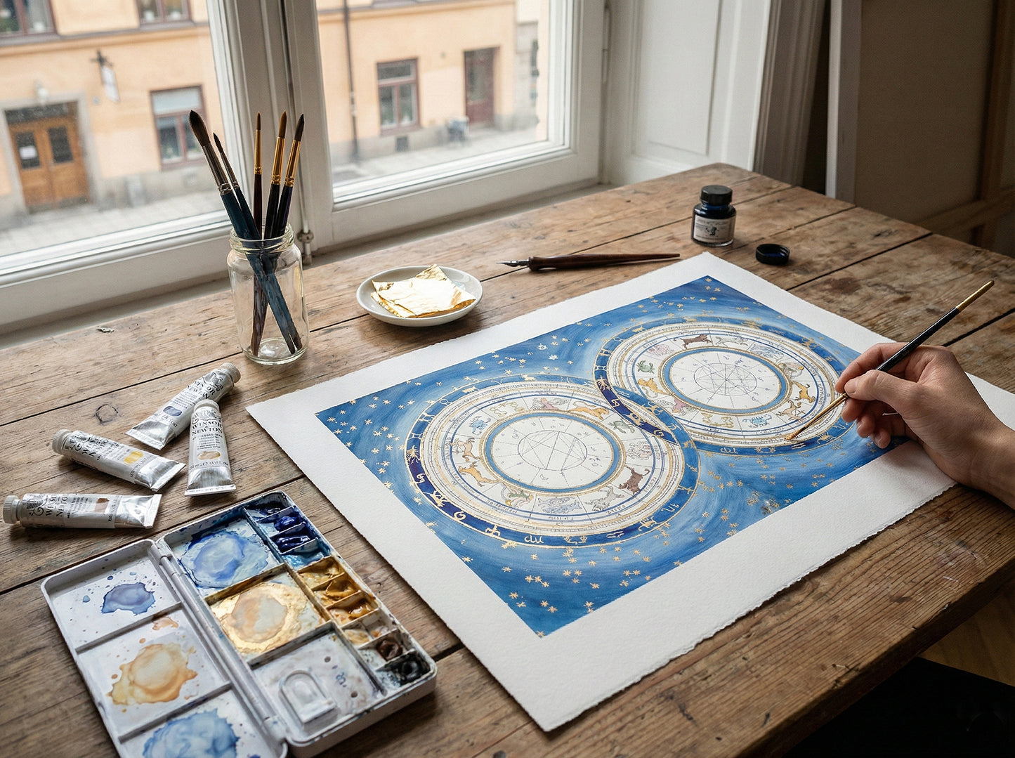 Original Midnight Blue, Custom Astrological Wedding Chart