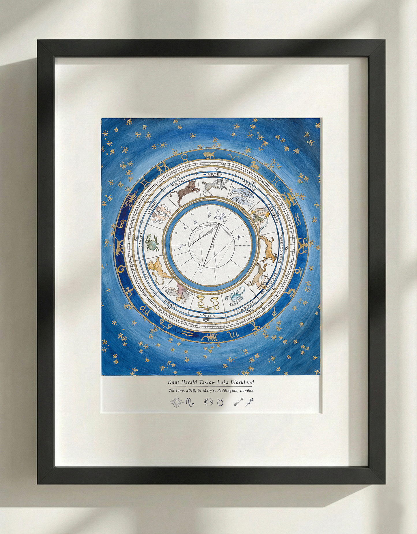 Midnight Blue: Custom Astrological Birth Chart