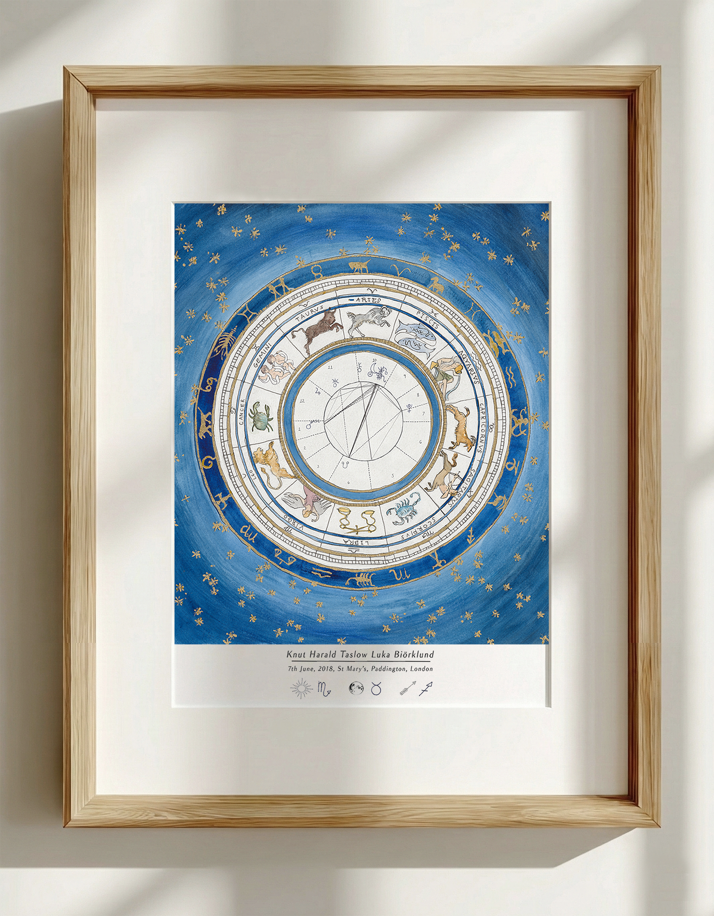 Midnight Blue: Custom Astrological Birth Chart
