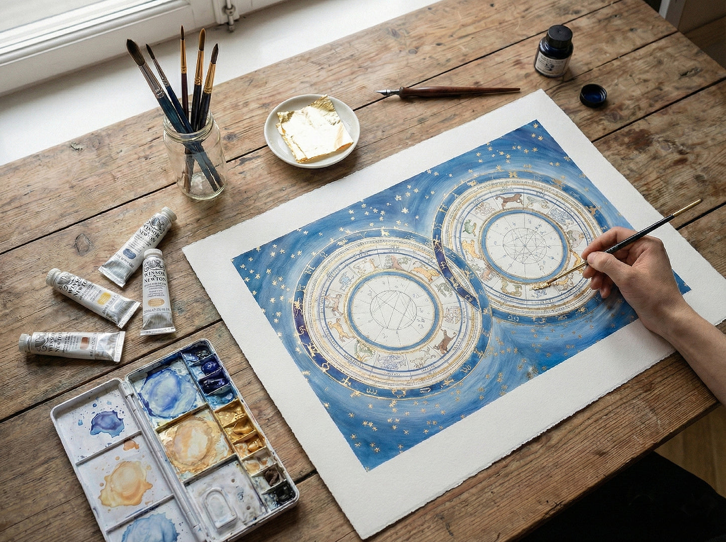 Original Midnight Blue, Custom Astrological Wedding Chart