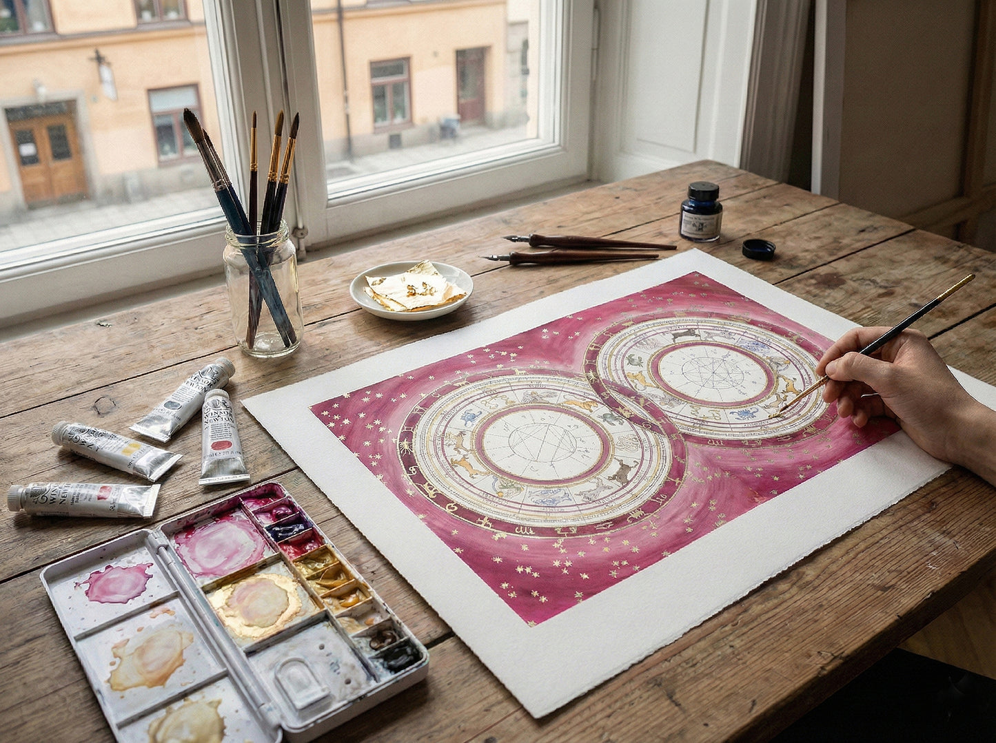 Original Midnight Rose, Custom Astrological Wedding Chart