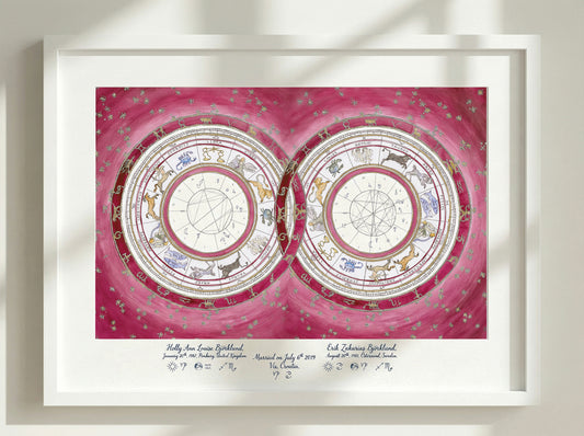 Original Midnight Rose, Custom Astrological Wedding Chart